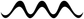 Black wave vinyl decal on white background