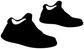 Vinyl sneaker decal pair: two black sneaker silhouettes with white highlights