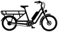 E-bike cargo electric vinyl decal sticker with white bike silhouette