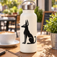 Black jackal vinyl decal with standing Egyptian-style profile and tail