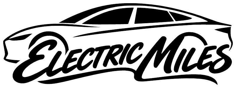 Electric Miles vinyl decal graphic with car silhouette
