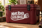 Burgundy vinyl decal: 'MORE ROAD LESS NOISE' with icon