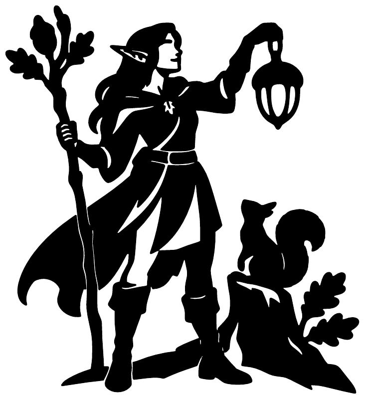 ElfCX001 — Acorn Lantern Keeper ; preview rendered from the saved vector PDF