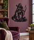 Fox friend ranger vinyl decal, black silhouette of archer with fox and bow