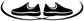 Vinyl decal showing two black-and-white fencing court shoe icons