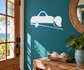 White fencing gear silhouette vinyl decal