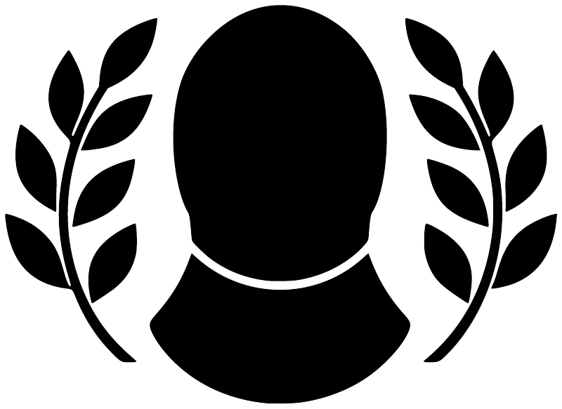 Vinyl fencing laurel guard decal, black laurel wreath with central circle silhouette