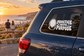 Practice With Purpose vinyl decal with target icon, black and white