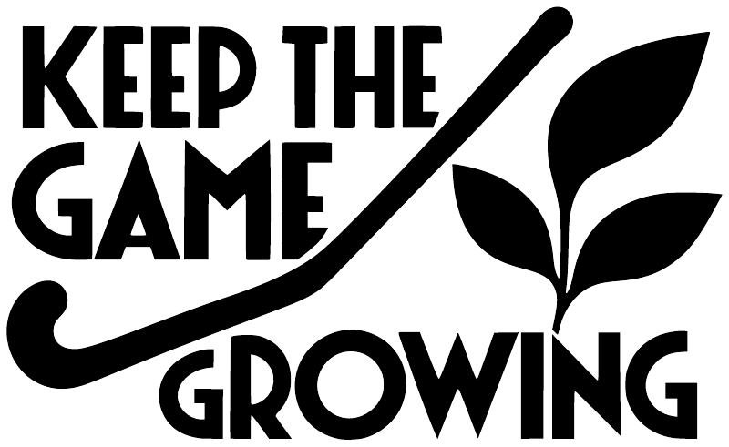 Black vinyl decal close-up with KEEP THE GAME GROWING text and leaf graphic