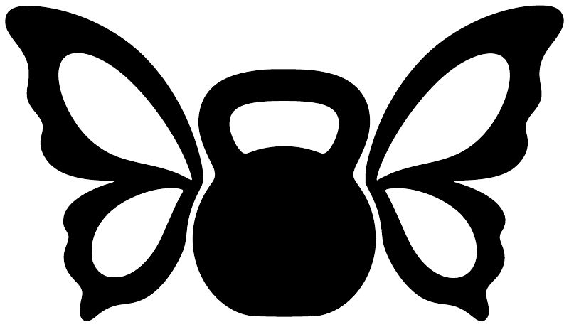 Vinyl butterfly decal graphic: black center with white wing outline