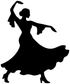 Flamenco dancer vinyl decal silhouette in black for car windows or surfaces