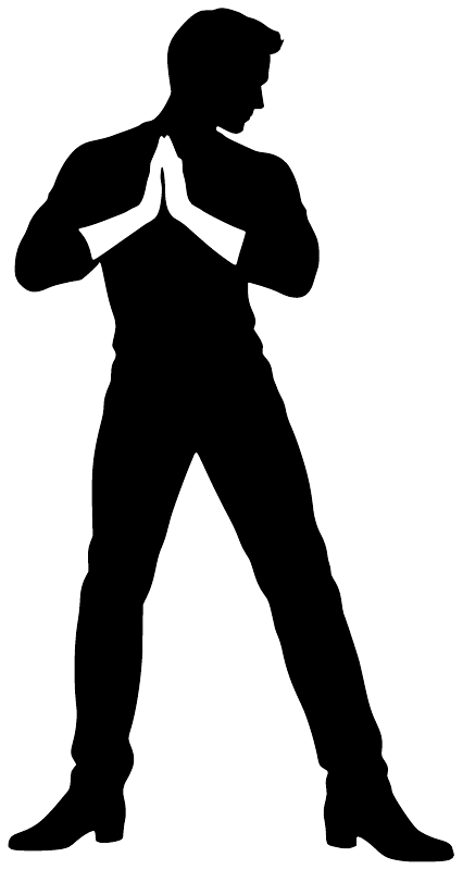 Flamenco dancer vinyl decal, black silhouette of woman with hands posed