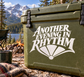 Vinyl decal with bold "Another Evening In Rhythm" text on a green surface
