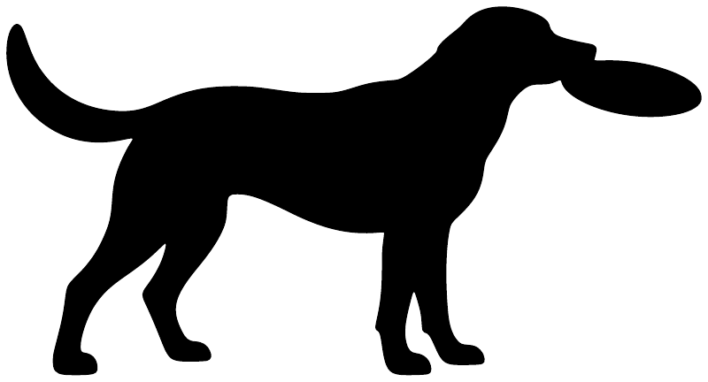 Black dog silhouette vinyl decal