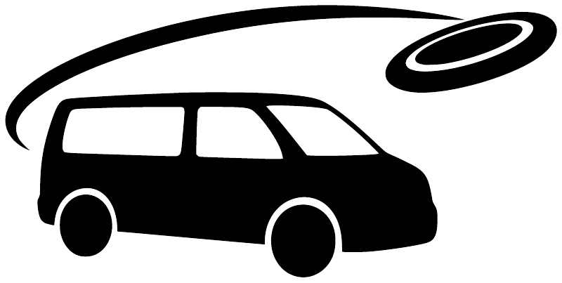 Black and white car silhouette vinyl decal
