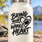 Black vinyl decal: “Bring Your Whole Heart” with football-heart icon