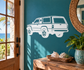 First-gen 4x4 SUV vinyl decal, white side outline