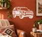 4Runner front three-quarter vinyl decal, white vehicle outline graphic