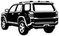 White 4Runner side-profile outline vinyl decal graphic on dark background