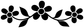 Black daisy floral vinyl decal with three blossoms, leaves, and scrolling vine