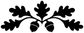 Black oak crest vinyl decal with acorn and leaf motifs