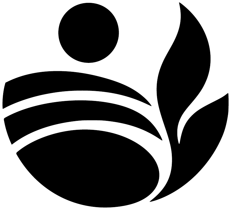 Black leaf, dot, and wave-line vinyl decal close-up
