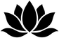 Black lotus emblem vinyl decal, large leaf flower design