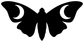 Glow-in-the-dark vinyl moth decal, black moth silhouette with crescent moons