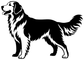 Golden Retriever side profile vinyl decal, black dog silhouette