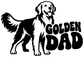 Golden retriever "Golden Dad" vinyl decal, bold black design on white