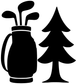 Black bottle and pine tree vinyl decal cutout