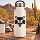 Greek trophy with grape cluster and vine leaves vinyl decal graphic, black on white