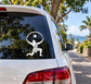 GreekTitanCX016 celestial arch angel star vinyl decal on car rear window