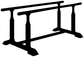 Black gymnastics parallel bars vinyl decal silhouette on white background