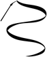 Gymnastics ribbon sweep vinyl decal featuring a bold black curved ribbon graphic
