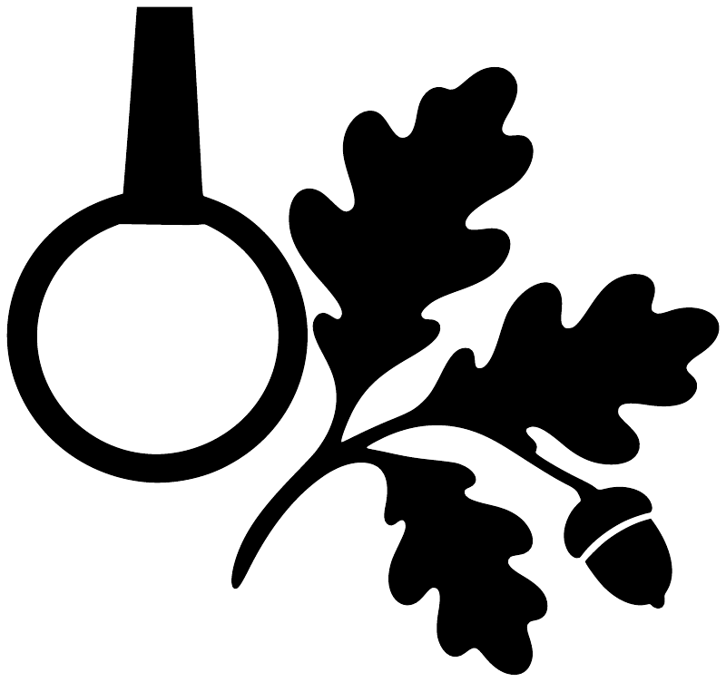 Black gymnastics ring and oak leaf vinyl decal