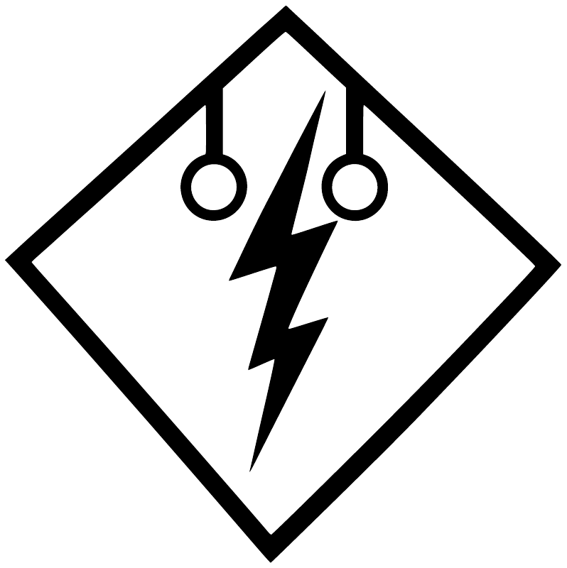 Black lightning rings gymnastics vinyl decal icon with diamond frame