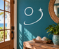 White gymnastics hoop and comet vinyl decal with star