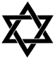 Black Star of David vinyl decal with bold geometric lines