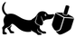 HanukkahCX018 - Dachshund Dreidel ; preview rendered from the saved vector PDF