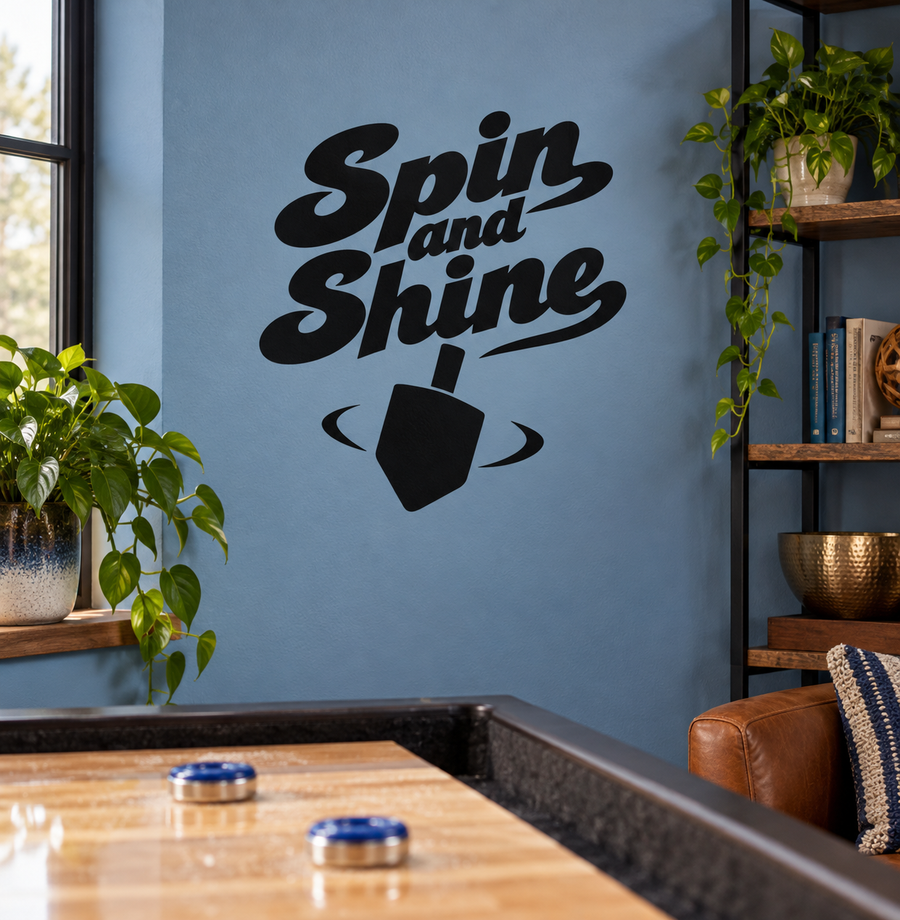 HanukkahCX025 - Spin and Shine; illustrative application of the exact PDF artwork