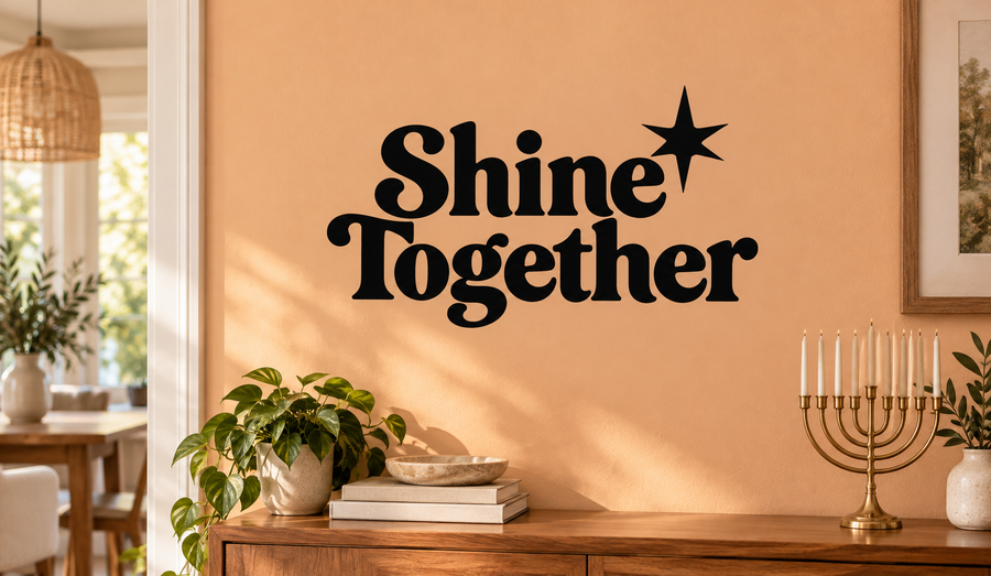 HanukkahCX027 - Shine Together; illustrative application of the exact PDF artwork