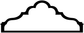 Quatrefoil crown vinyl decal outline, black arch shape with quatrefoil top
