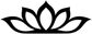 Black lotus crown vinyl decal, close-up of symmetrical lotus flower outline