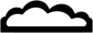 Cloud-shaped vinyl decal with bold black silhouette and white cloud center