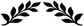 Black fern leaf branch decal set, symmetrical canopy design