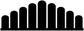 Black arched fluted vinyl wall decal with repeating tall dome silhouettes