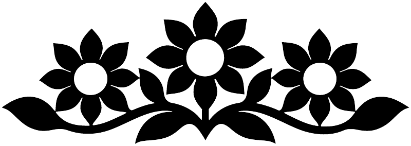 Sunflower vinyl wall decal close-up: black flowers with white circular centers