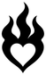 HeartCX001 — Wild Heart Flame ; preview rendered from the saved vector PDF