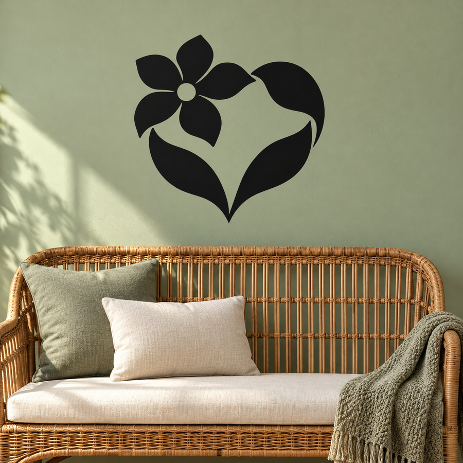HeartCX004 — Botanical Heart; illustrative application of the exact PDF artwork